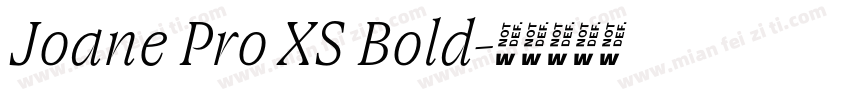 Joane Pro XS Bold字体转换